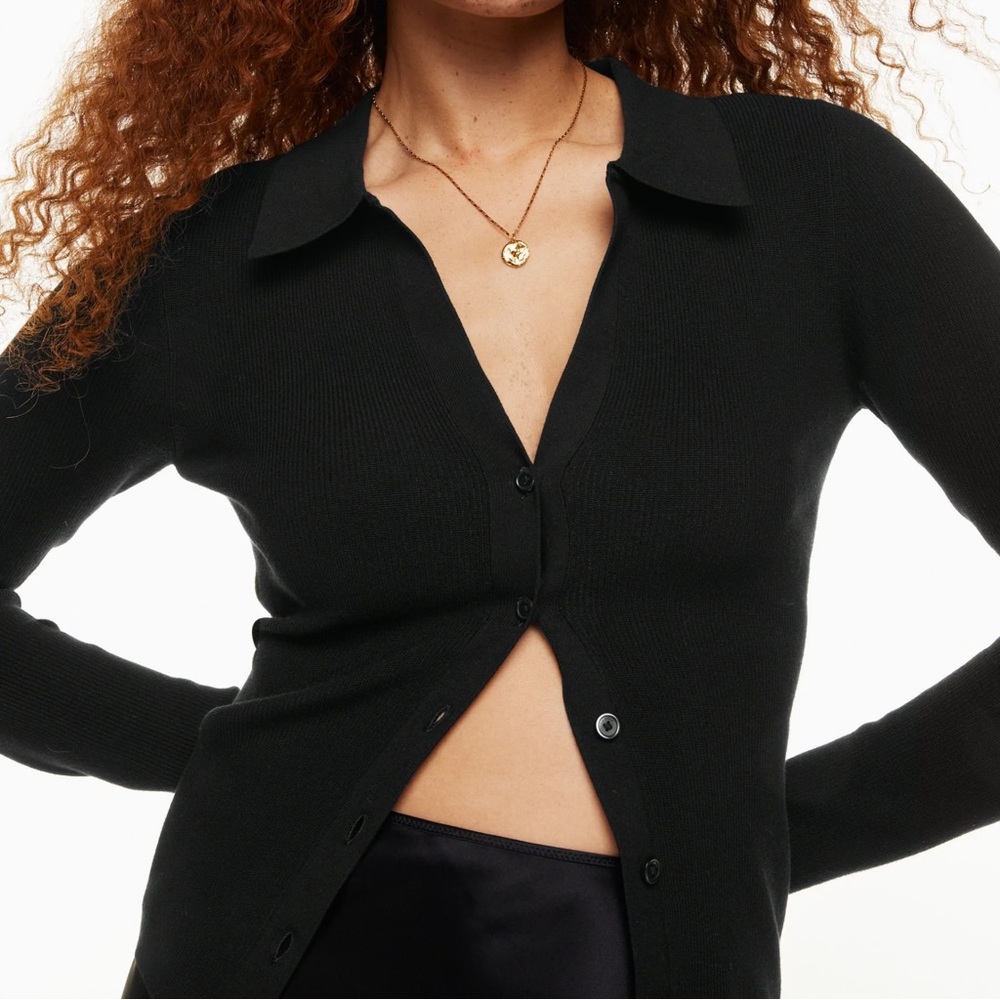 Collared button up sweater